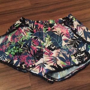 Tropical print shorts